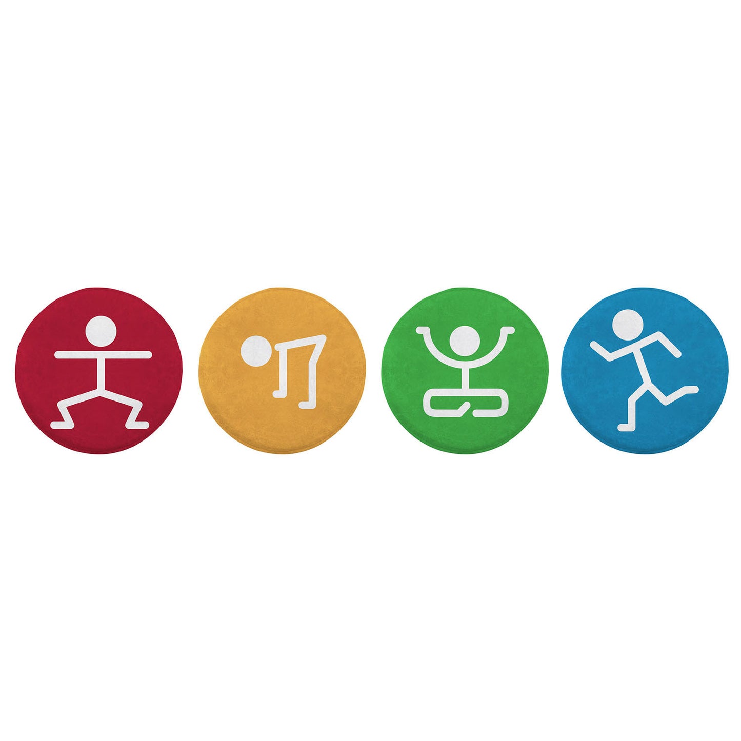 Achoka bewegen cirkels speelkleed set 2, 4st.
