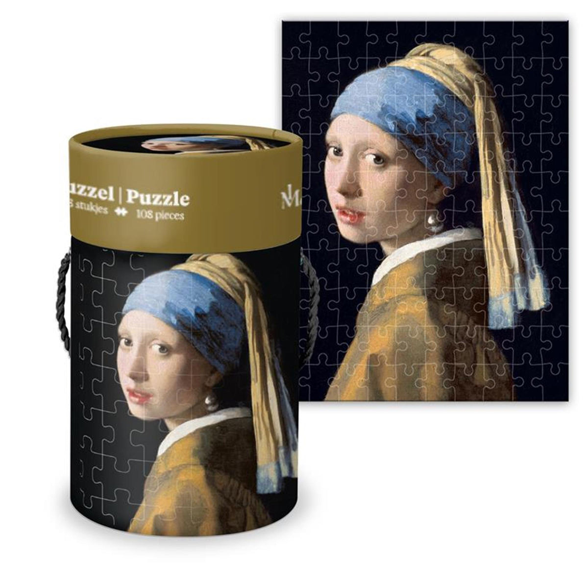 Puzzel meisje met de parel 108 stukjes