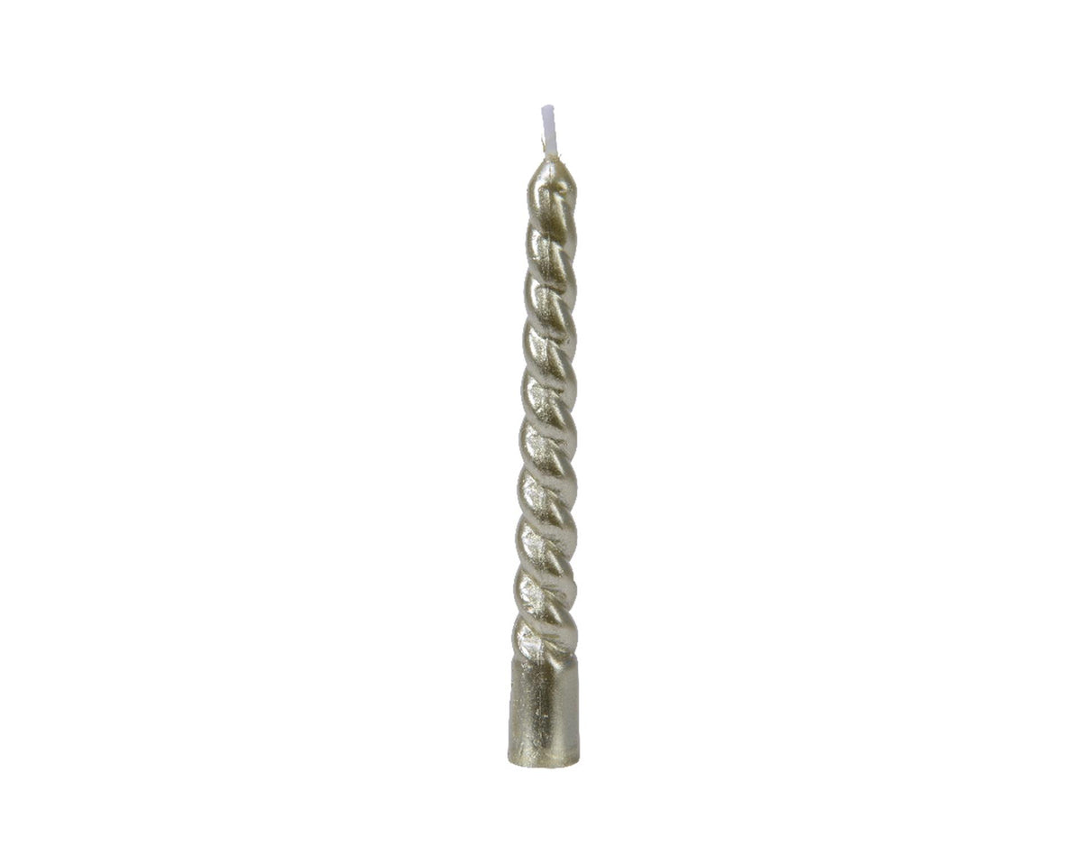 Decoris kerstboomkaars goud ø1,2x10cm set a 8