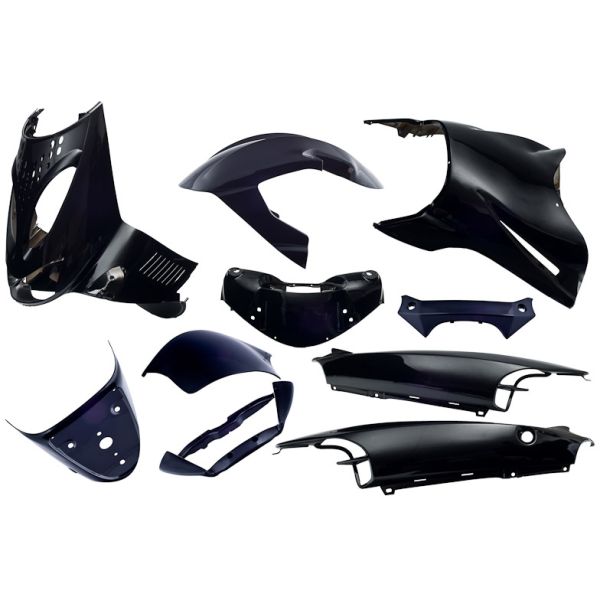 Edge plaatset 11-delig voor aprilia sr van bouwjaar 1997 tot 2004 - zwart metallic