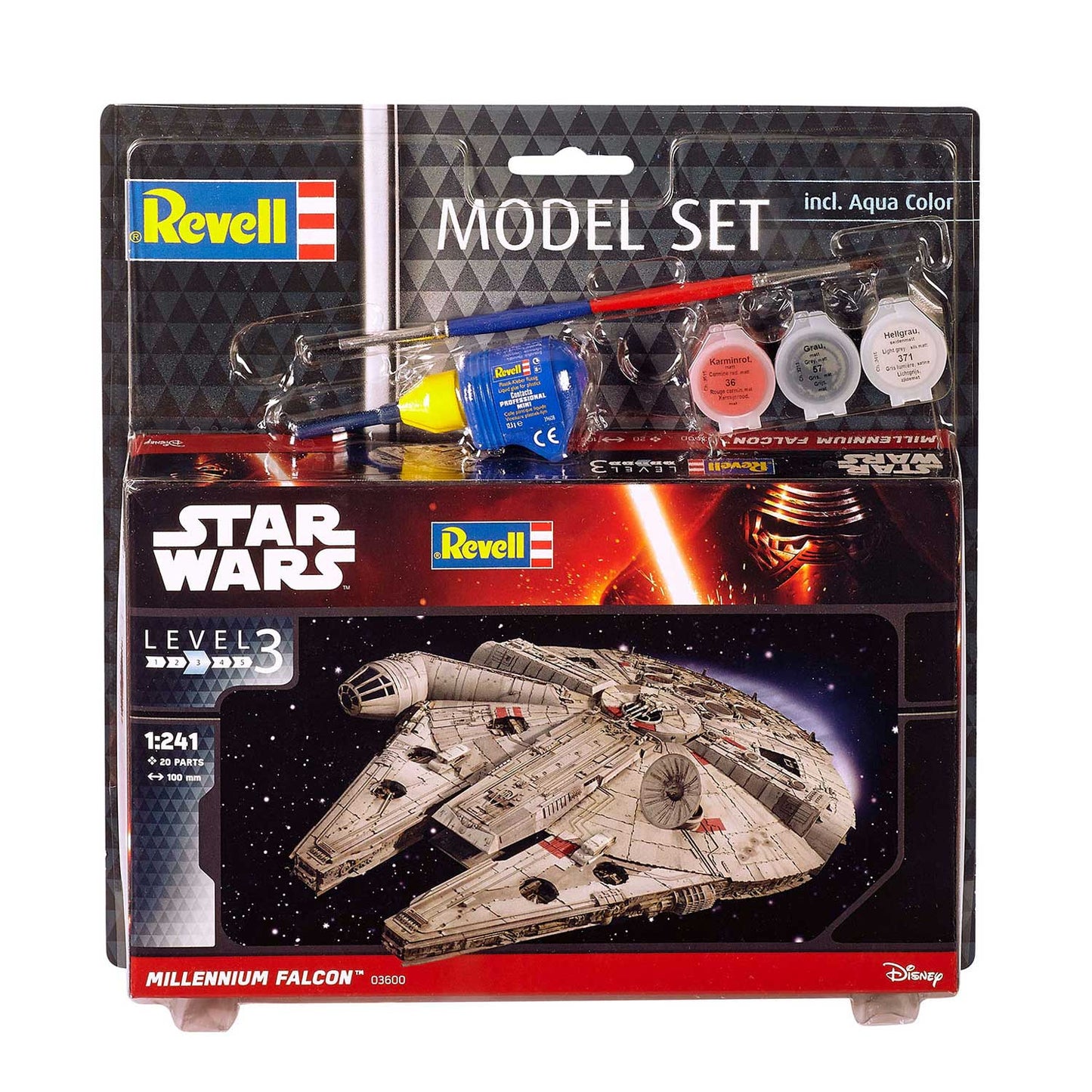Revell model set - millennium falcon 20dlg. - incl. basiskleuren verf