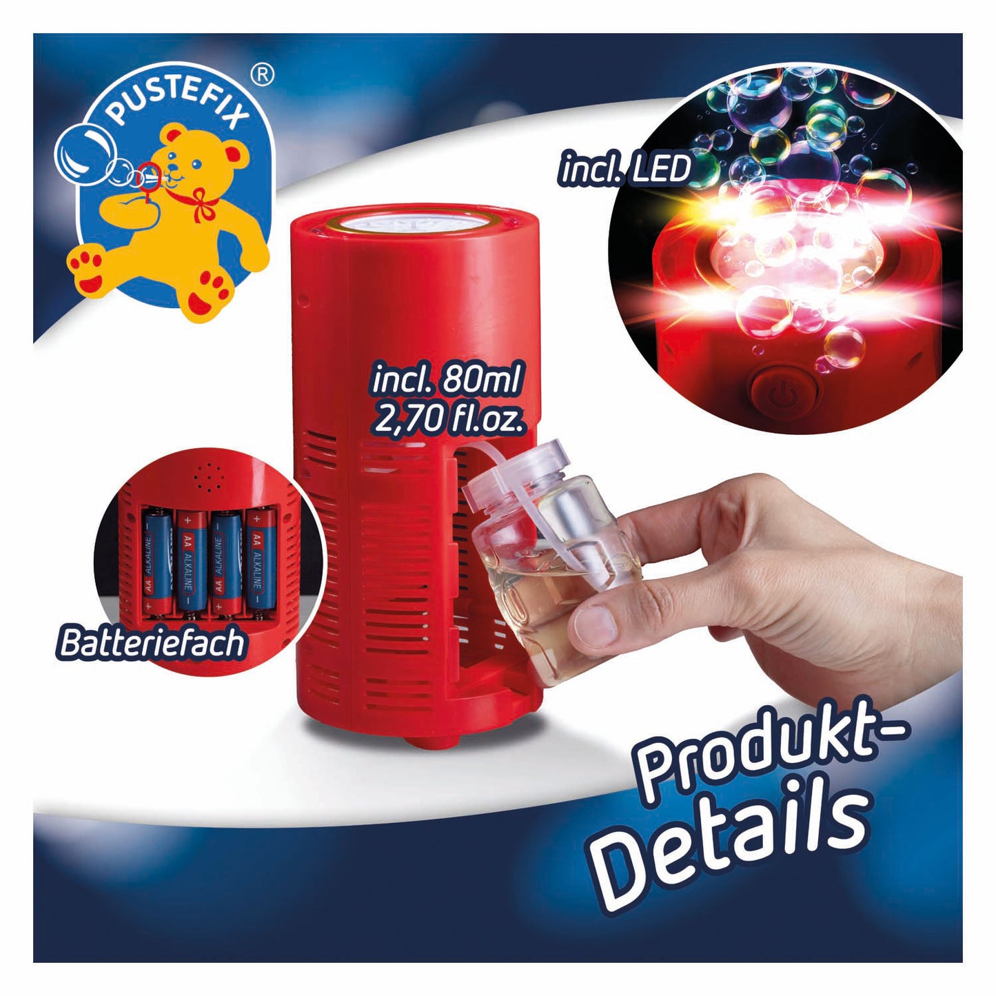 Pustefix bubble fireworks met bellenblaas