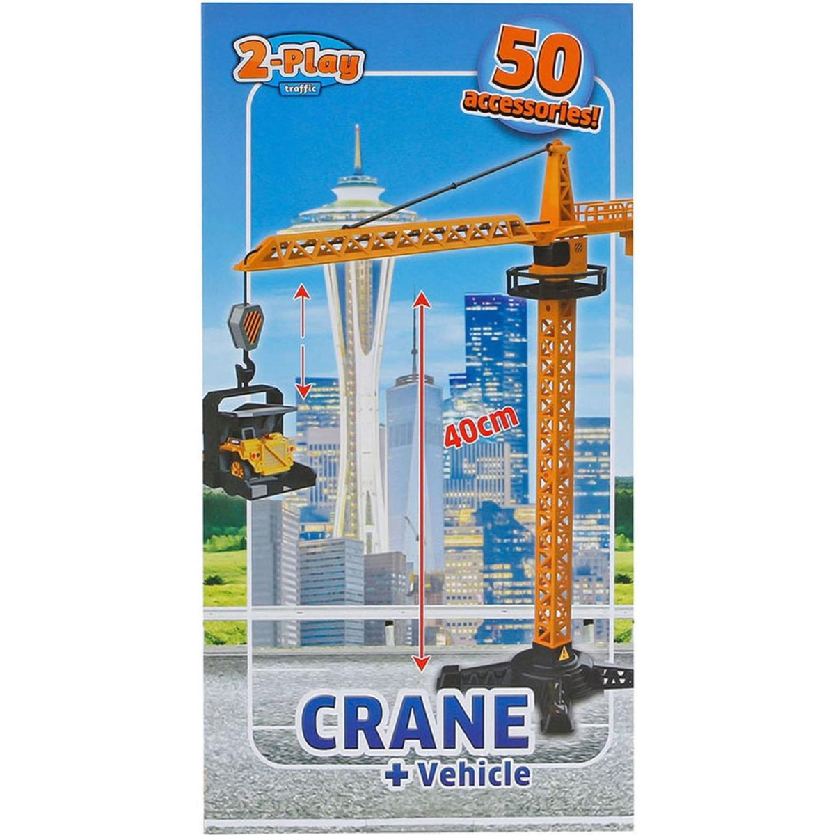 2-play hijskraan 40cm met voertuig