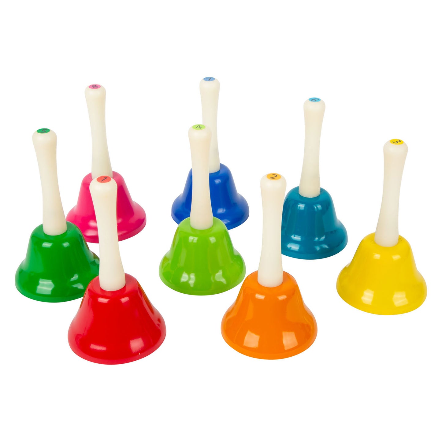 Small foot - gekleurde handbellen, set van 8