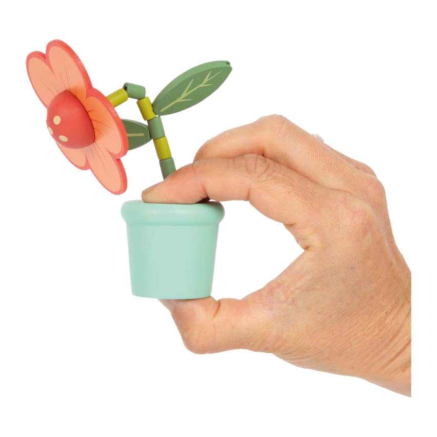 Small foot - houten drukfiguur bloem