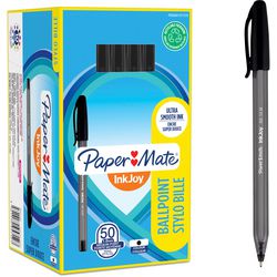 Paper mate inkjoy 100st-balpennen | medium punt (1,0 mm) | zwart | 50 stuks