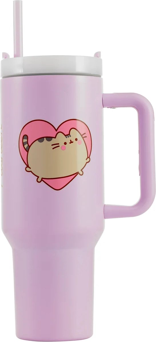 Pusheen heart 40oz 1200ml tumbler drinfles - double-wall