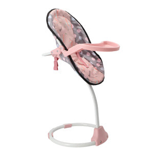 Poppenstoel 3 in 1 grijs roze 42x40x40 cm