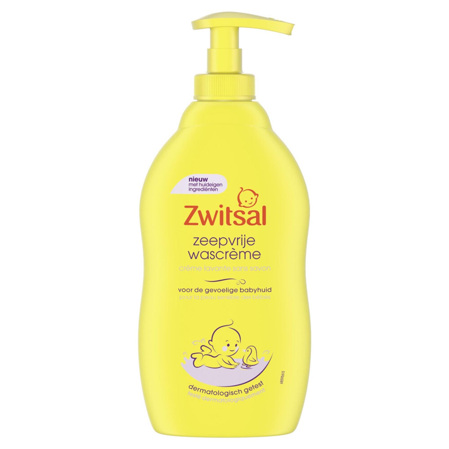 Zwitsal wascreme pomp zeepvrij gevoelige huid 400ml