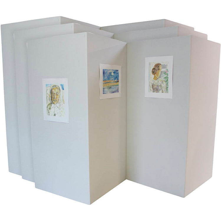 Presentatiewanden, h: 190 cm, b: 4x90 cm, dikte 4 mm, 3 stuk 1 doos