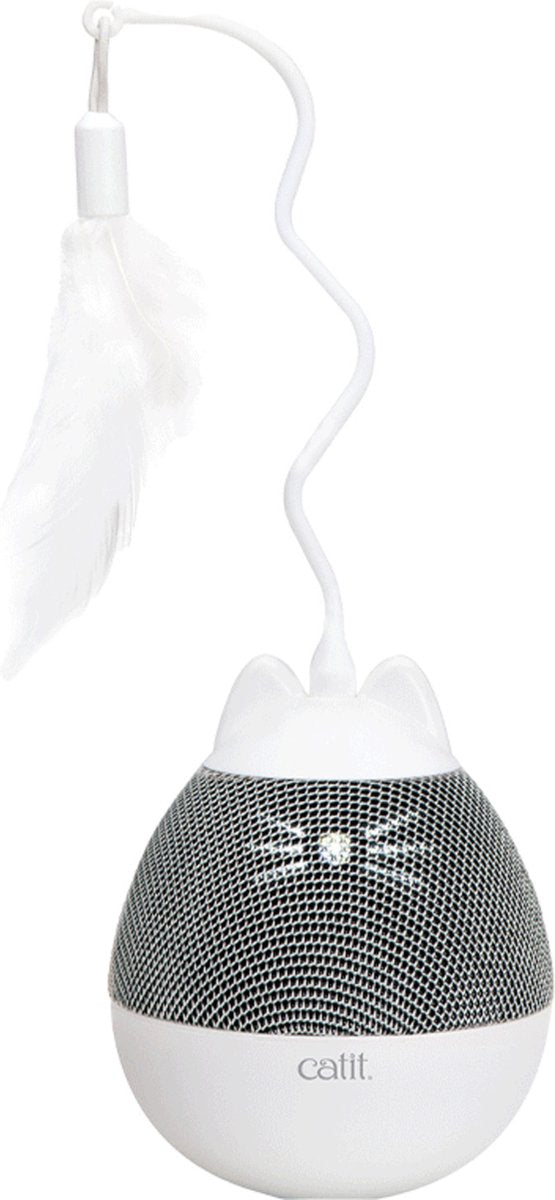 Catit - speelgoed voor dieren - kat - ca pixi spinner 9x9x23cm wit grijs - 1st