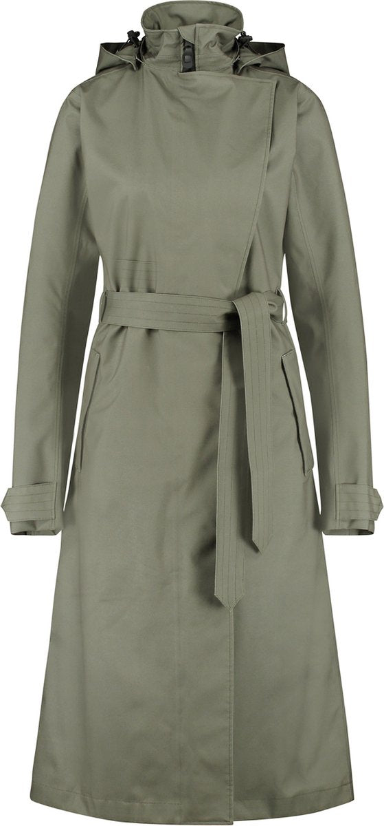 Agu trench coat long regenjas urban outdoor dames - groen - s