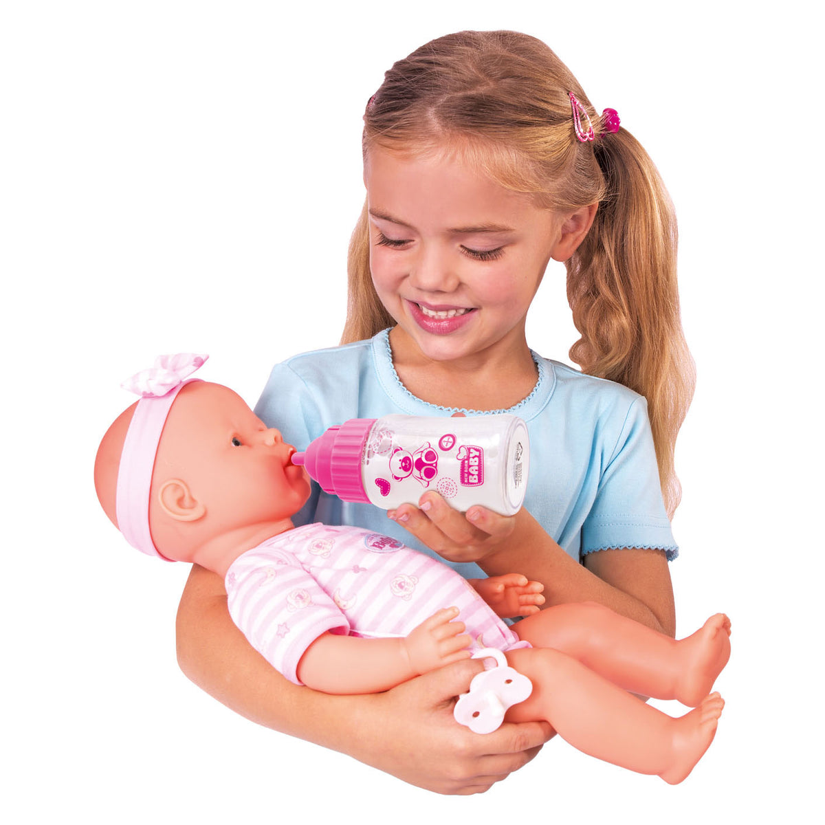 New born baby magisch drinkflesje