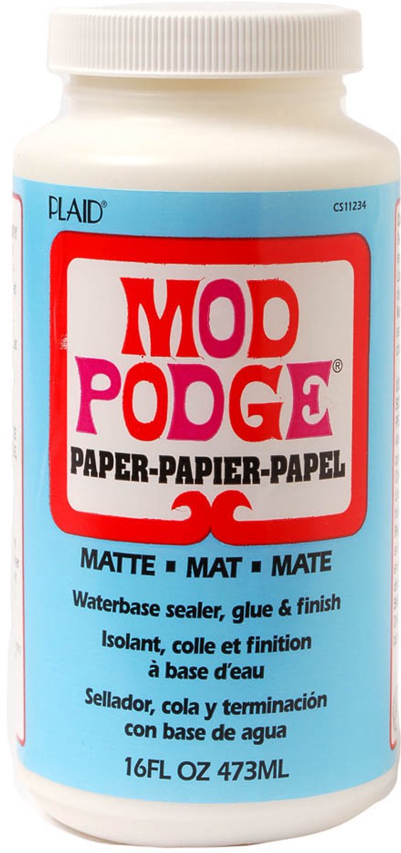 Mod podge paper matte - lijm vernis en sealer in één - mat- 473 ml