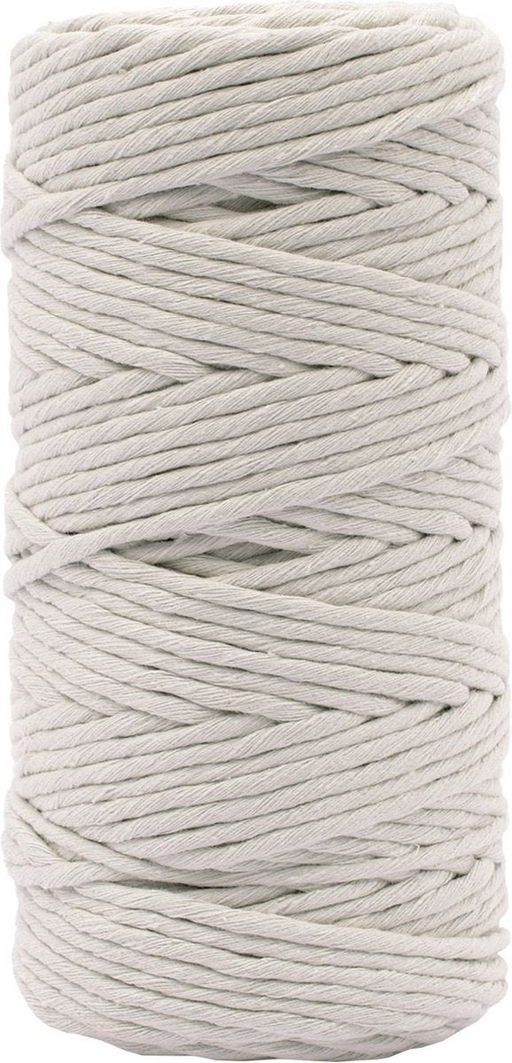 Vaessen creative macrame touw - lichtgrijs - 3mmx100m