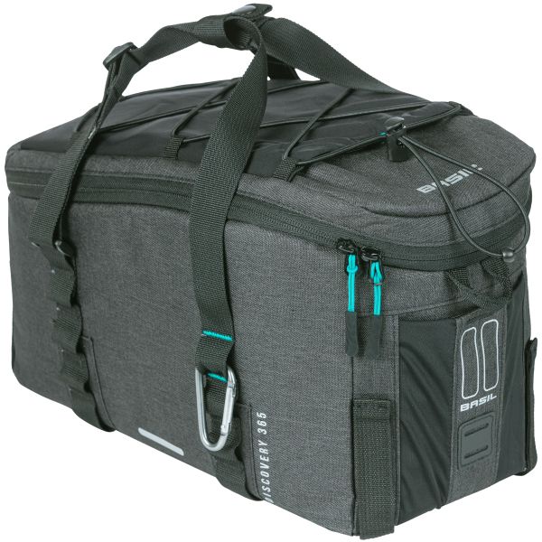 Basil Discovery 365D Bagagedragertas M - Zwart, waterafstotend, 9L, unisex, sportief