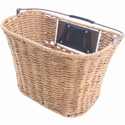 Büchel fietsmand city rattan klick pro - bruin
