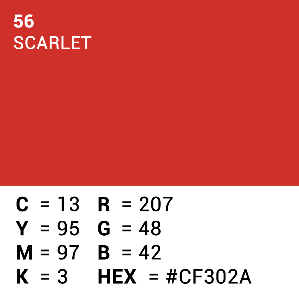 Superior achtergrondpapier 56 scarlet 1,35 x 11m