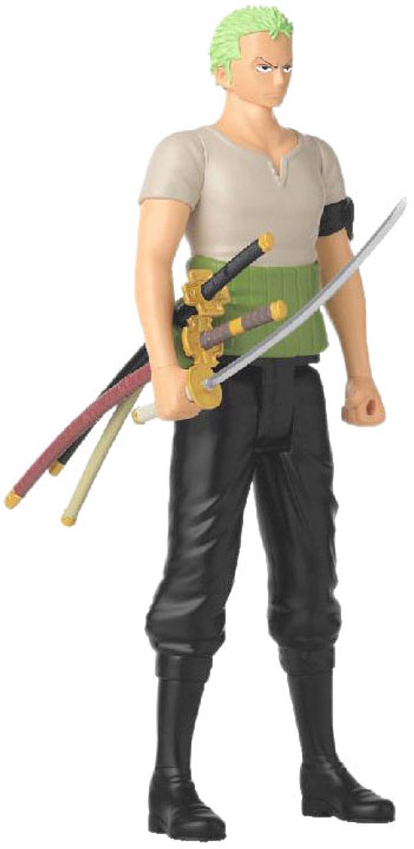 Bandai - anime heroes - one piece - anime heroes mega 30 cm zoro figuur - grote gearticuleerde figuur - roronoa zoro manga figuur - one piece officiële licentie - speelgoed voor kinderen 4+ - 38332