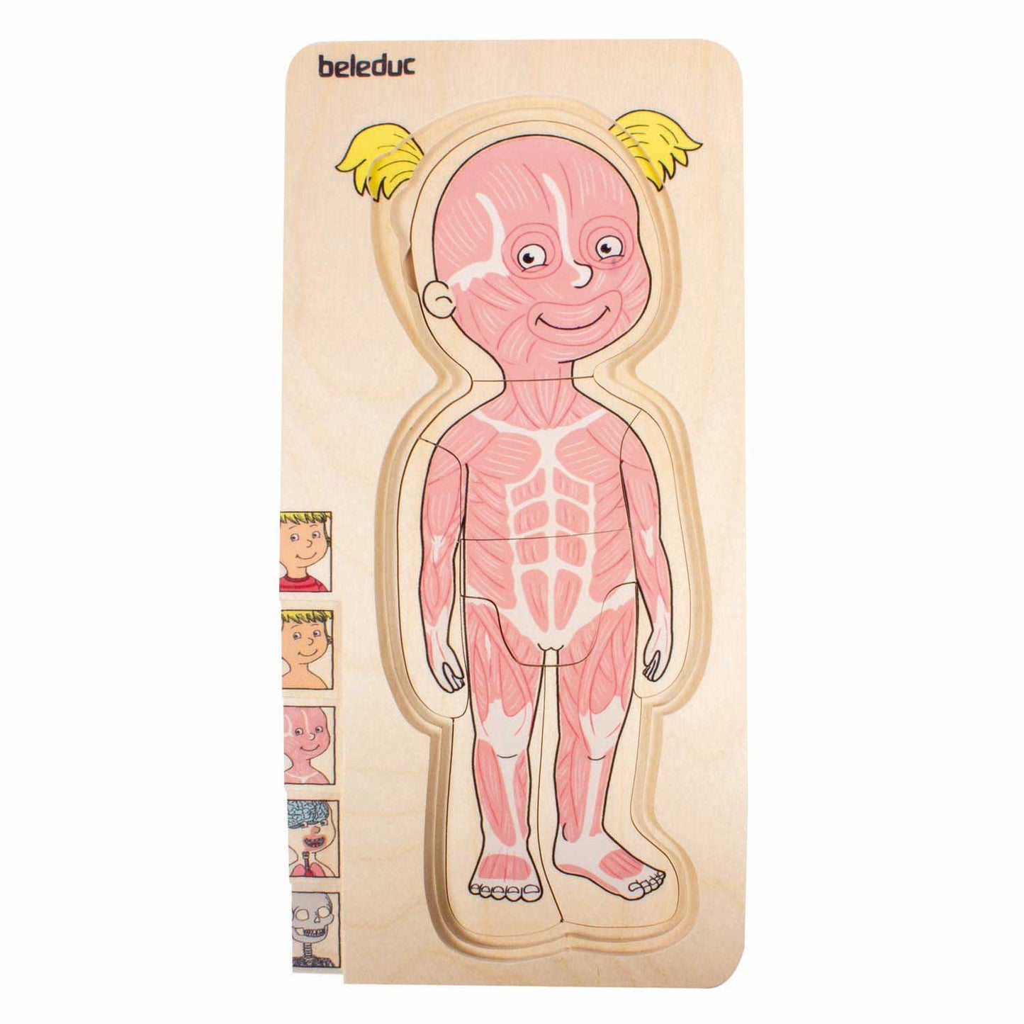 Beleduc houten lagenpuzzel meisje - 5 lagen