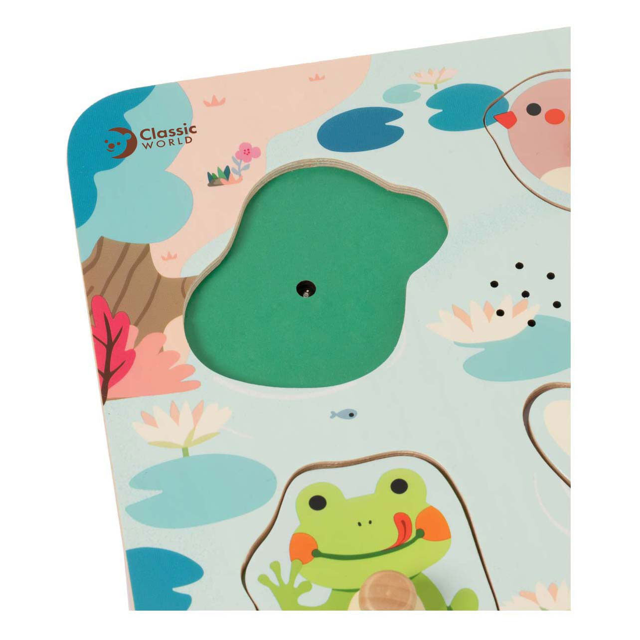 Classic world houten puzzel poel geluid educatief speelgoed.