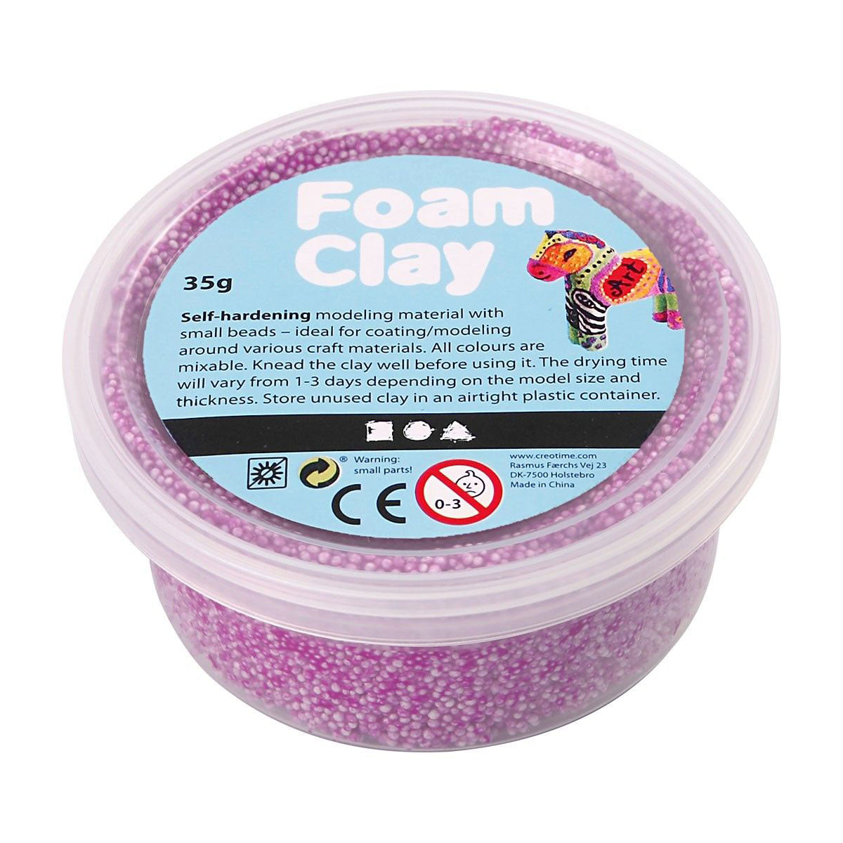 Foam clay - neon paars, 35gr.
