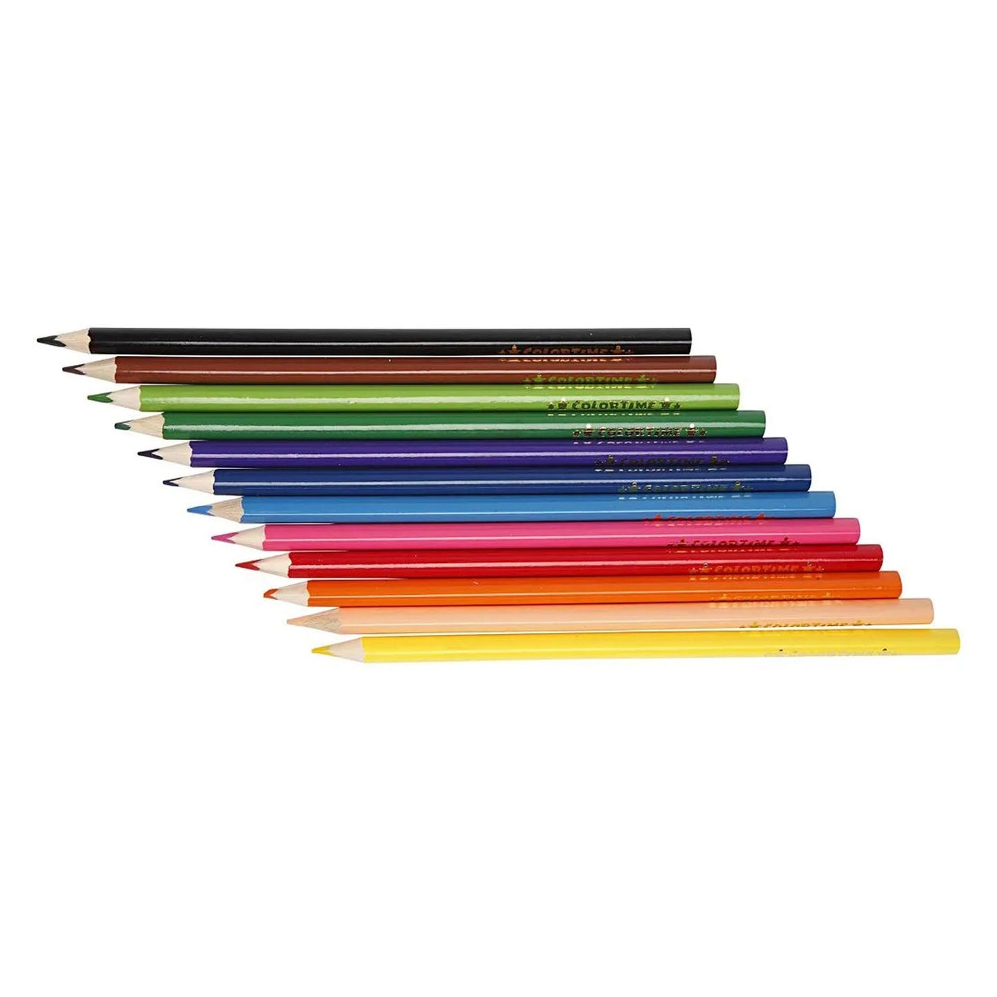 Creativ company driehoekige kleurpotloden - basiskleuren, 288st.