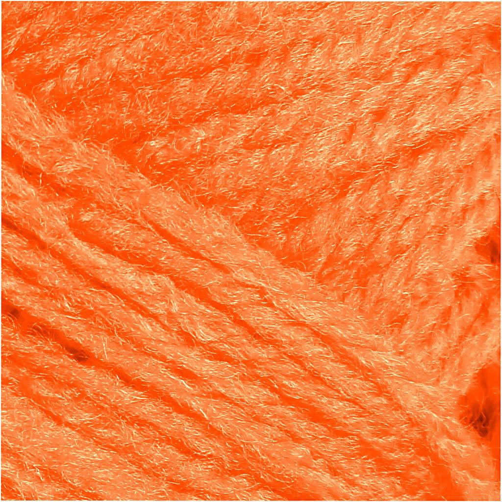 Creativ company acrylgaren neon - neon oranje, 50gr