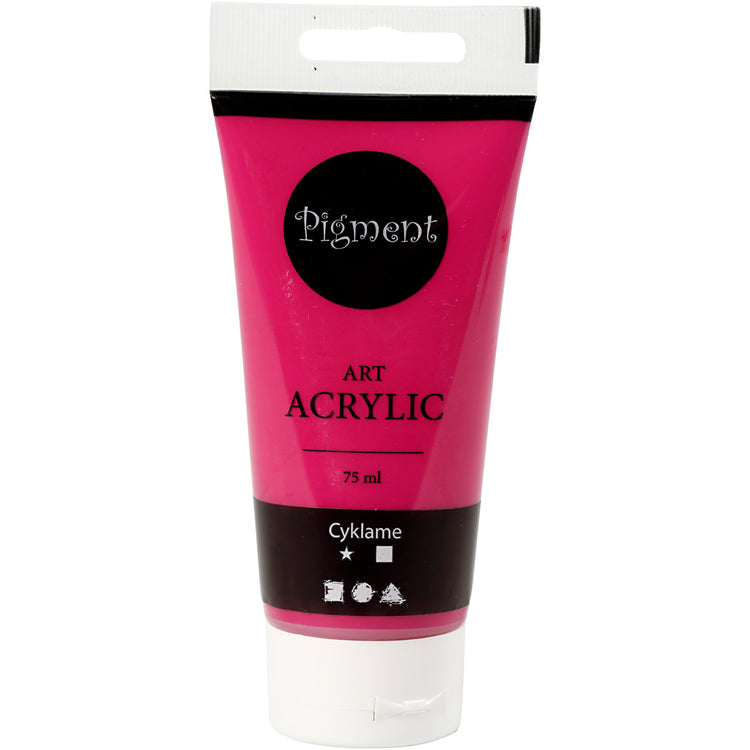 Creativ company pigment art acrylverf cyklame, 75ml