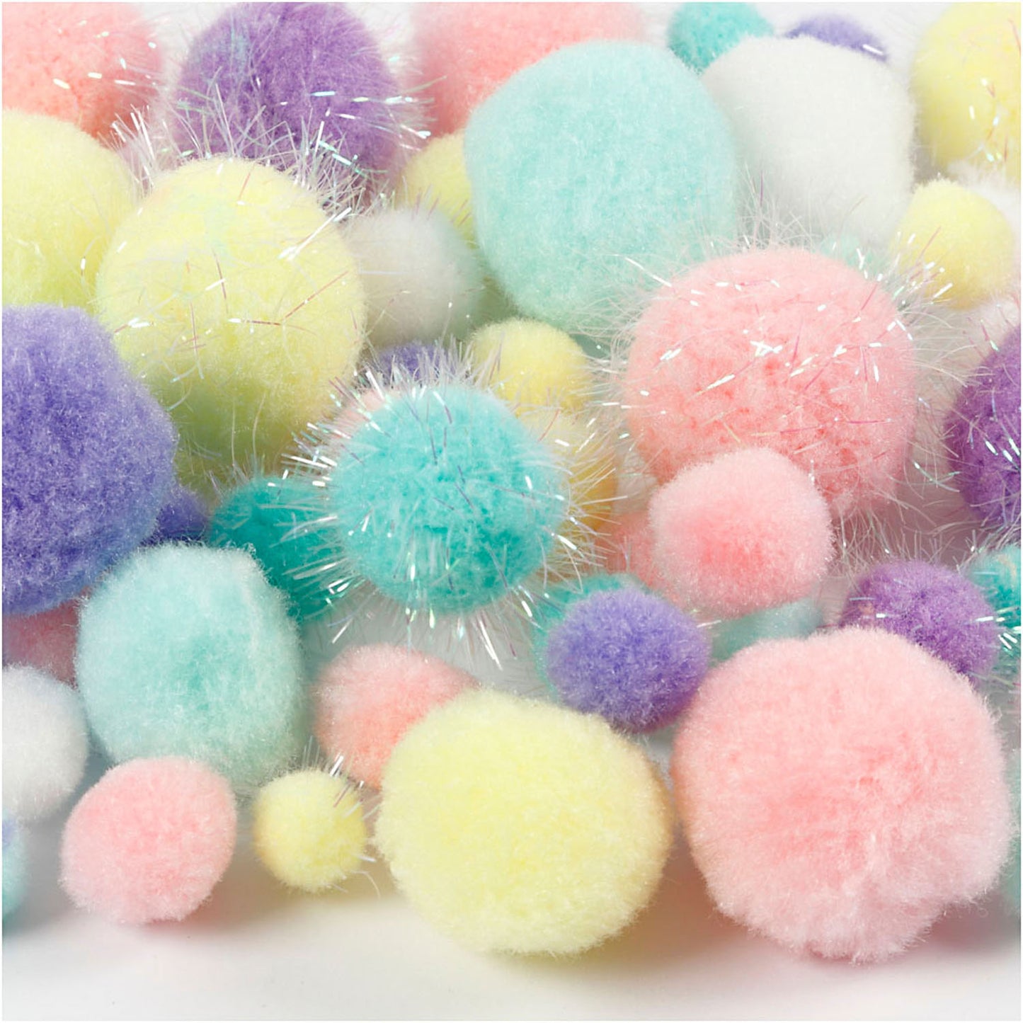 Creativ company pom-poms pastelkleuren, 400gr.