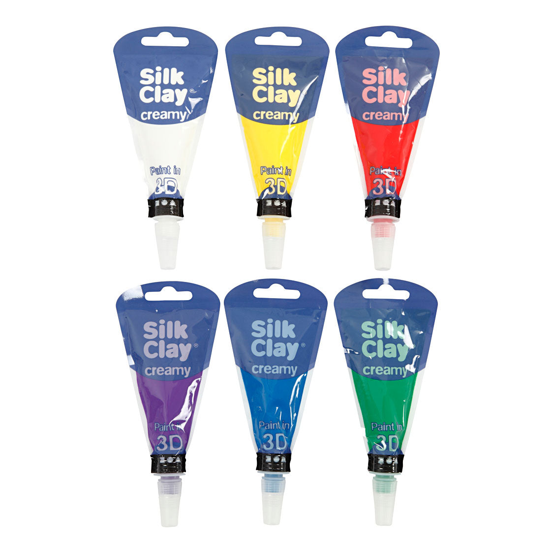 Creativ company silk clay creamy standaard kleuren, 6x35ml