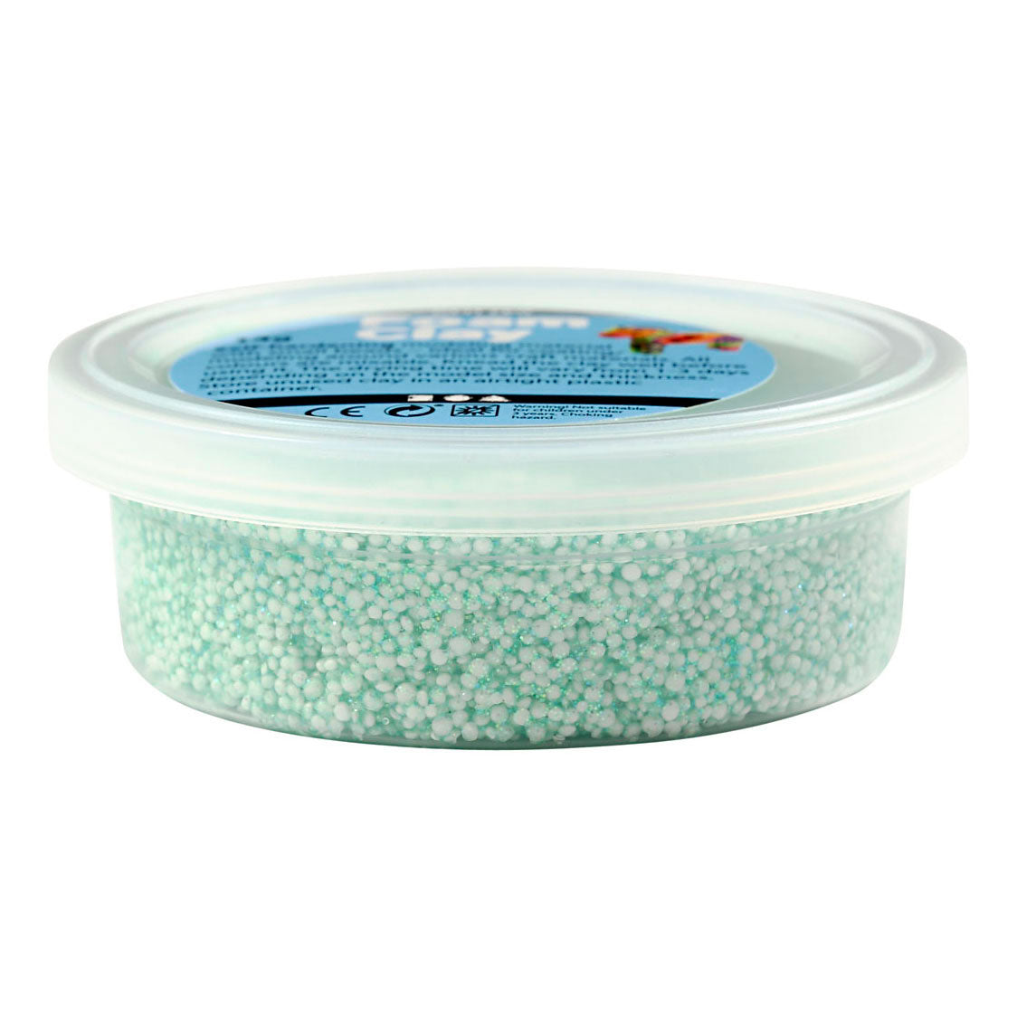 Foam clay pastel kleuren glitter, 6x14gr.