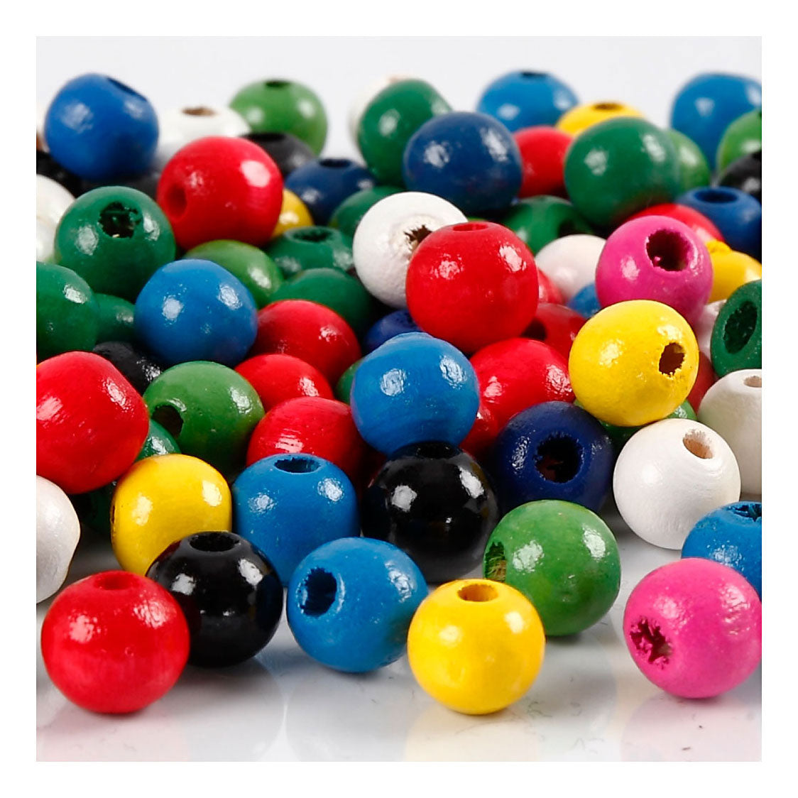 Creativ company https: www.cchobby.nl houten-kralen-d-8-mm-gatgrootte-2-mm-ca-80-stuk-diverse-kleuren-15-gr-1-doos