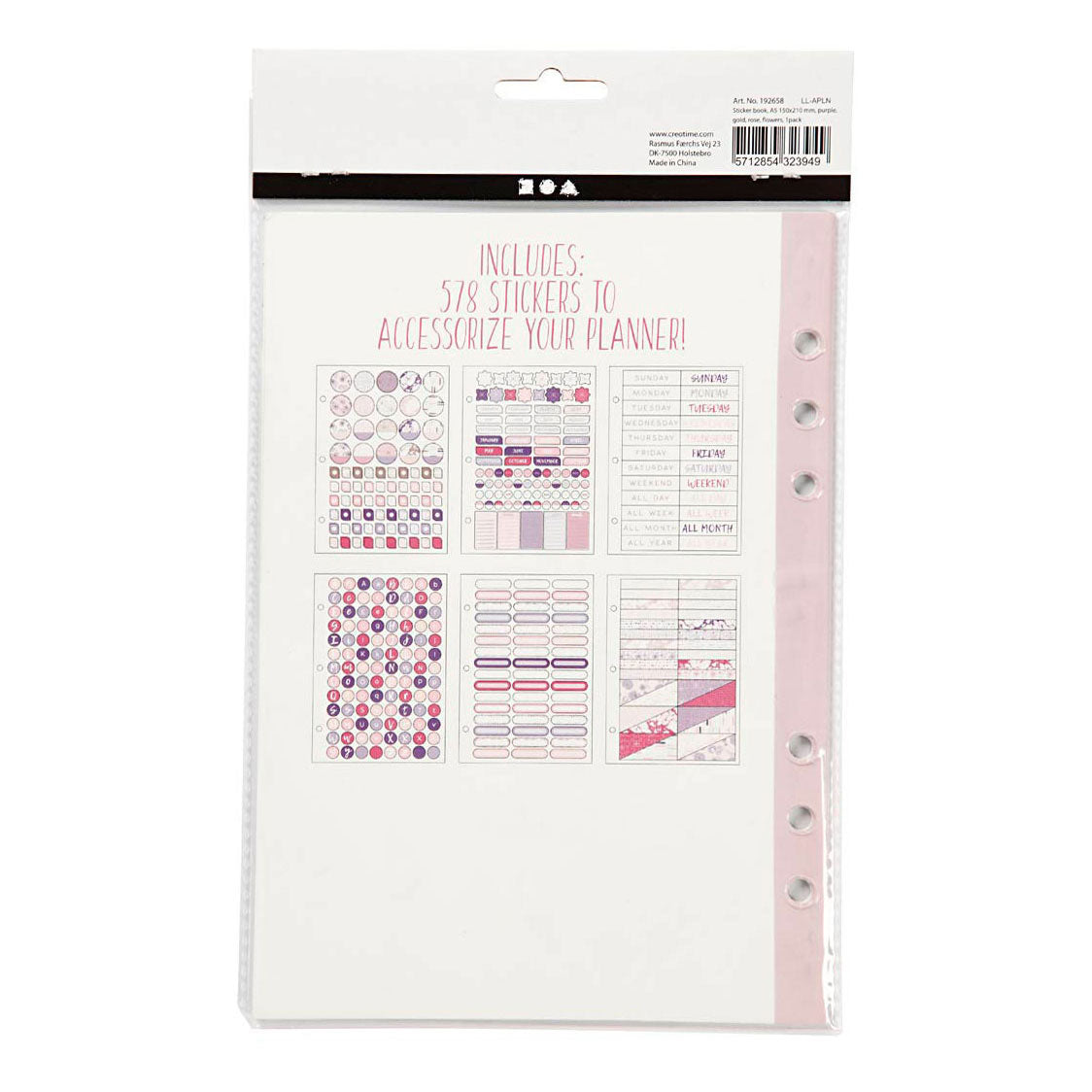 Creativ company https: www.cchobby.nl stickerboek-bloemen-a5-goud-paars-roze-1-stuk