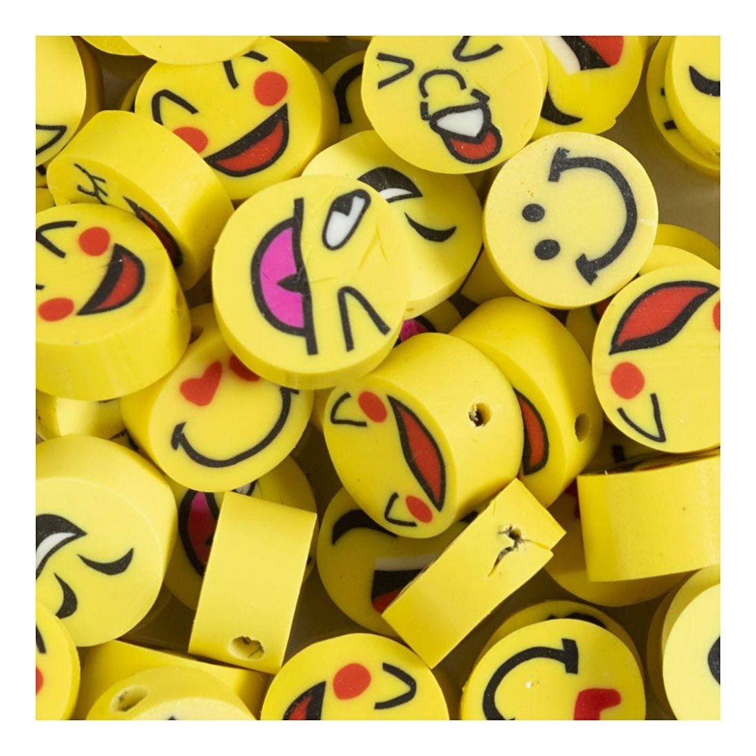 Creativ company https: www.cchobby.nl figuurkralen-emoji-d-10-mm-gatgrootte-1-5-mm-60-stuk-1-doos