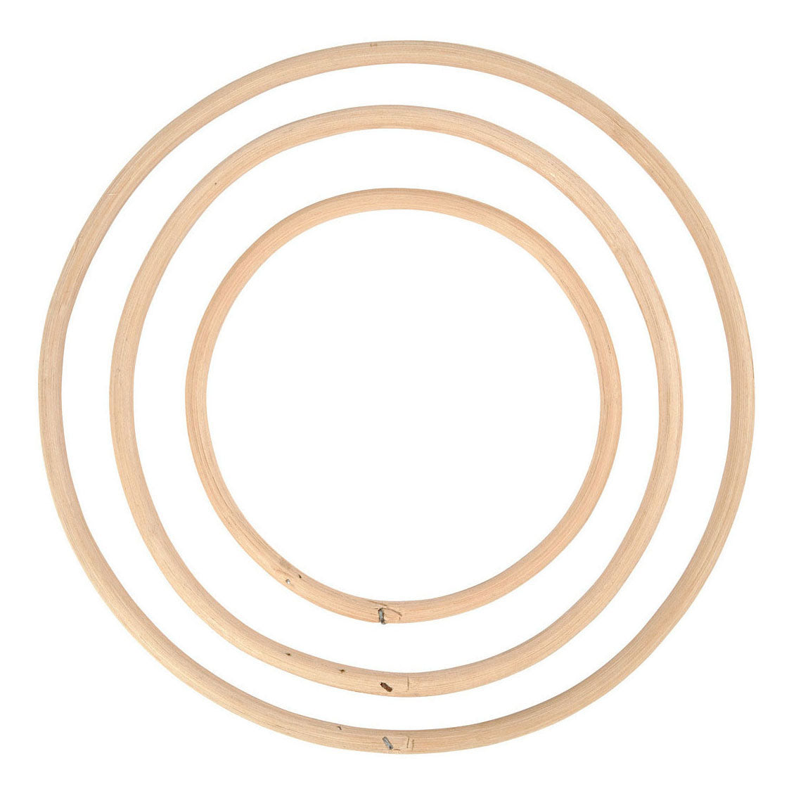 Creativ company bamboe ringen 15,3-25,5 cm naturel 3 stuks