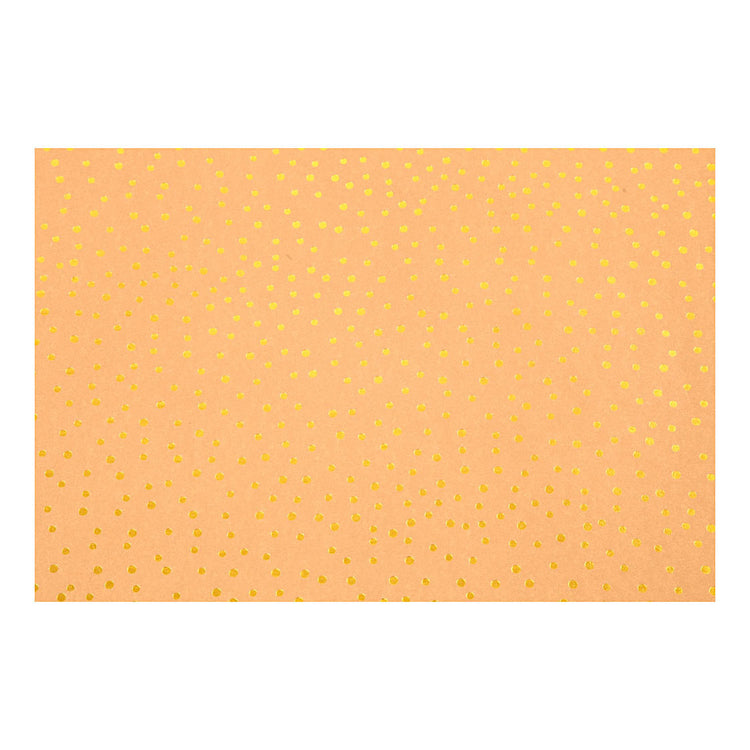 Creativ company faux leather papier bruin met stippen, 1m