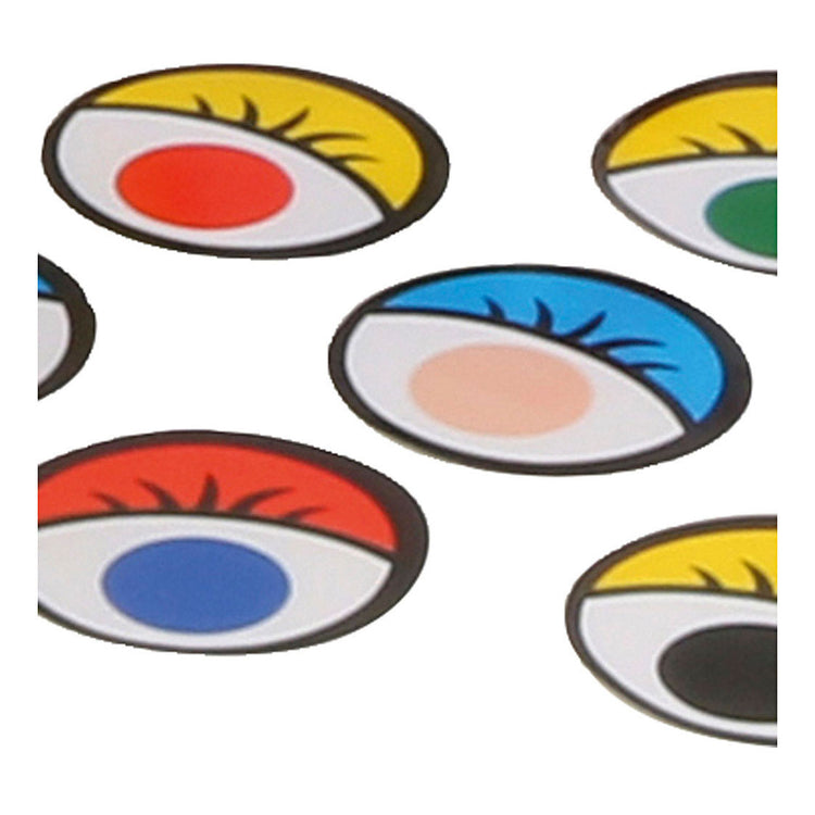 Sticker ogen, d 13 mm, diverse kleuren, 2000 stuk 1 doos