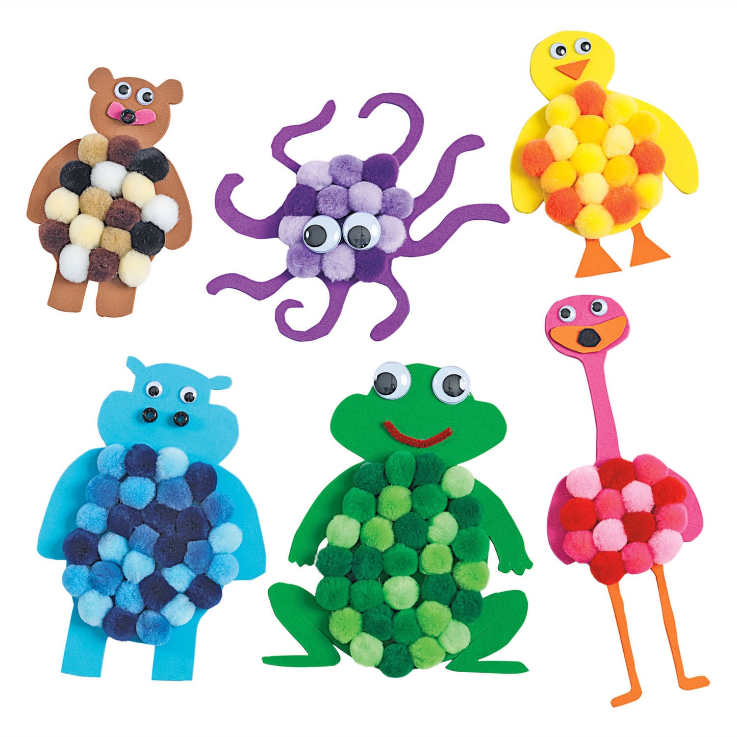 Colorations - pompomps 6 kleuren, 1500st.