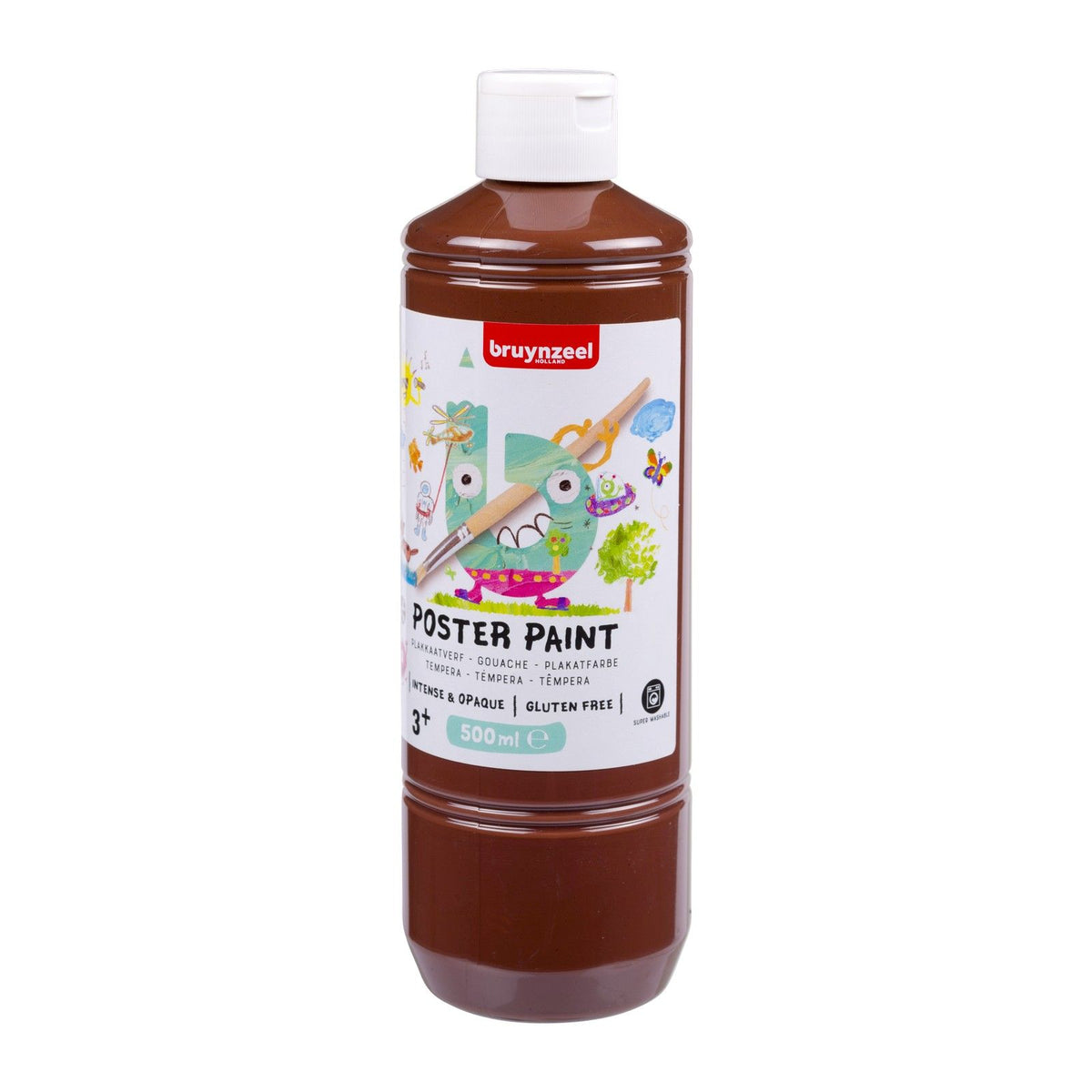 Bruynzeel • gouache poster paint 500ml bruin