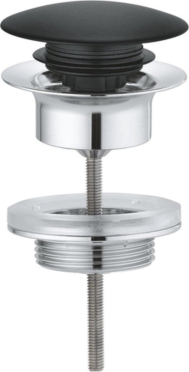 Grohe afvoergarnituur push open zwart