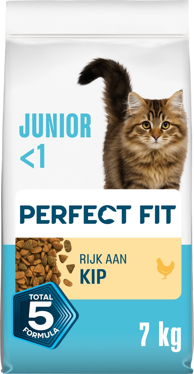 Perfect fit kattenbrokken - junior - kip - 7kg