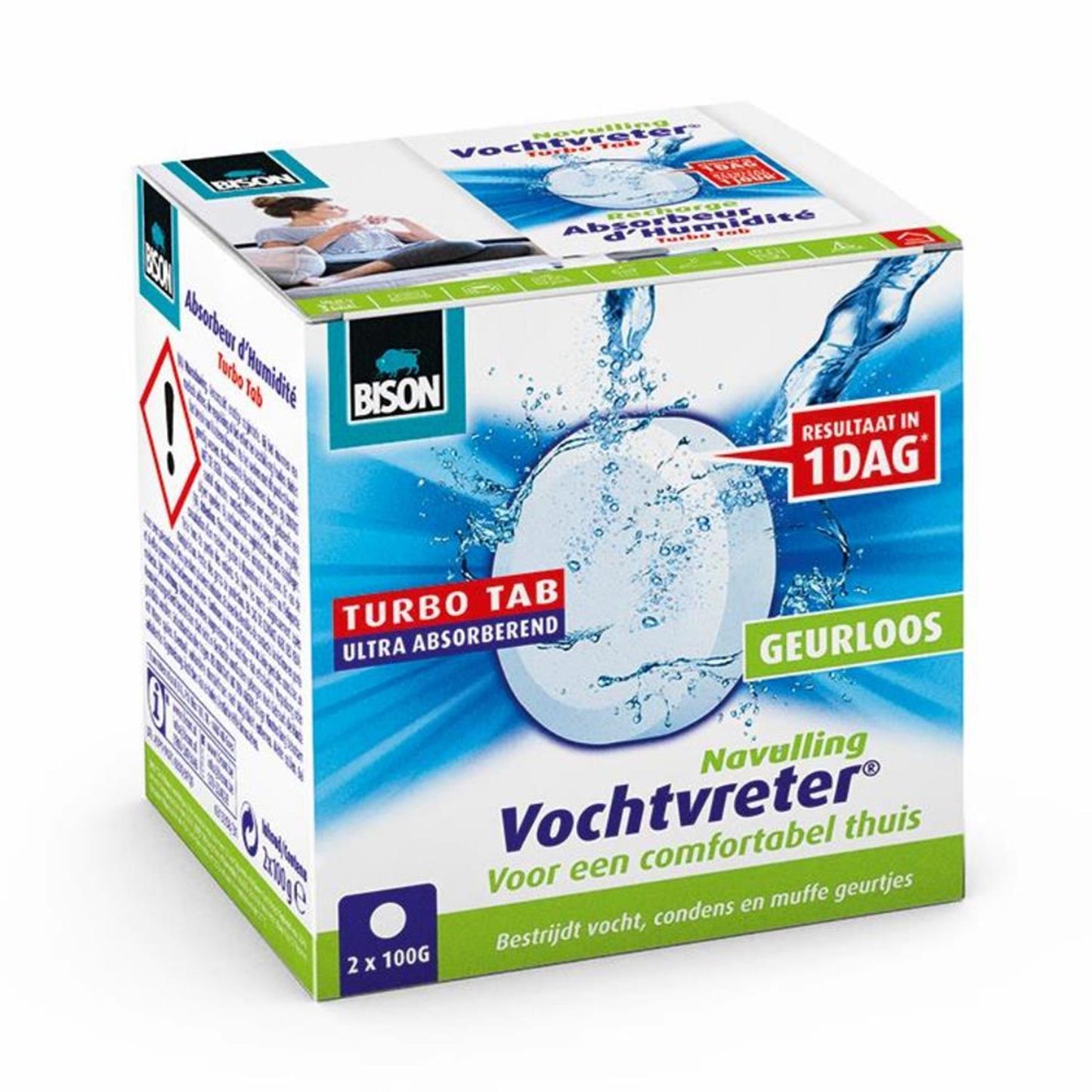 Bison vochtvreter turbo tab neutraal 100gr