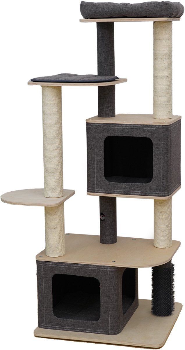Ebi krabpaal tripoli linen fabric grijs 58 x 48 x 142 cm - kat