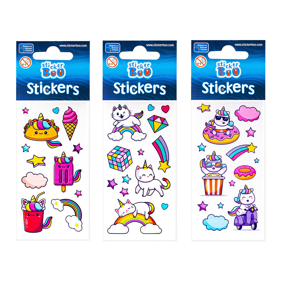 Stickervel eenhoorn