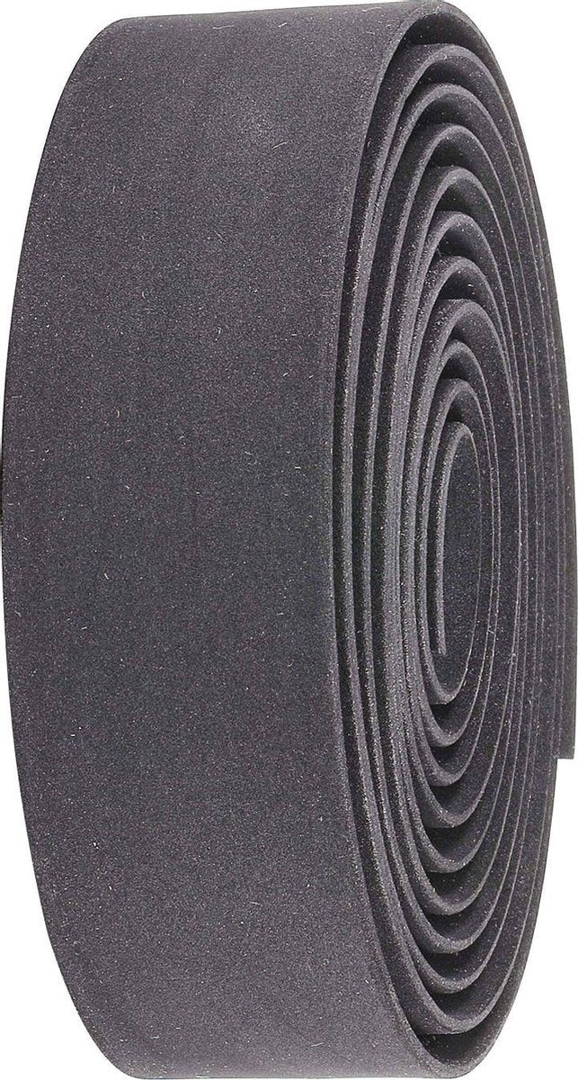 Bbb cycling stuurtlint racefiets - antislip stretch materiaal - lengte: 200cm - dikte: 3.5mm - inclusief stuurdoppen - zwart - raceribbon gel bht-05