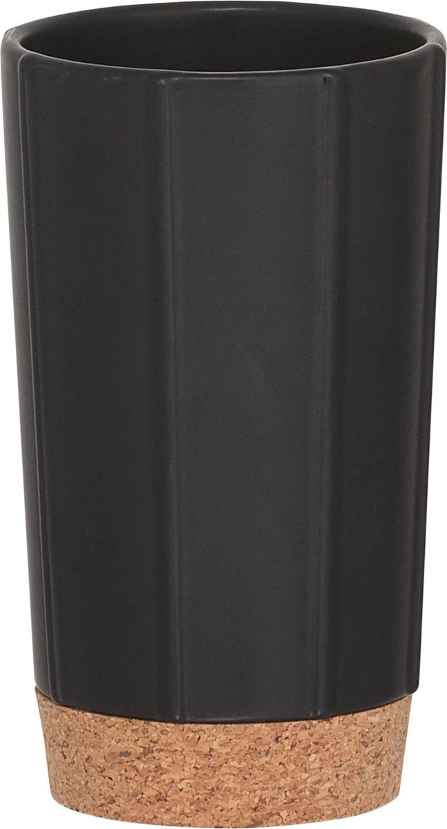 Sealskin cork - tandenborstelbeker vrijstaand - zwart