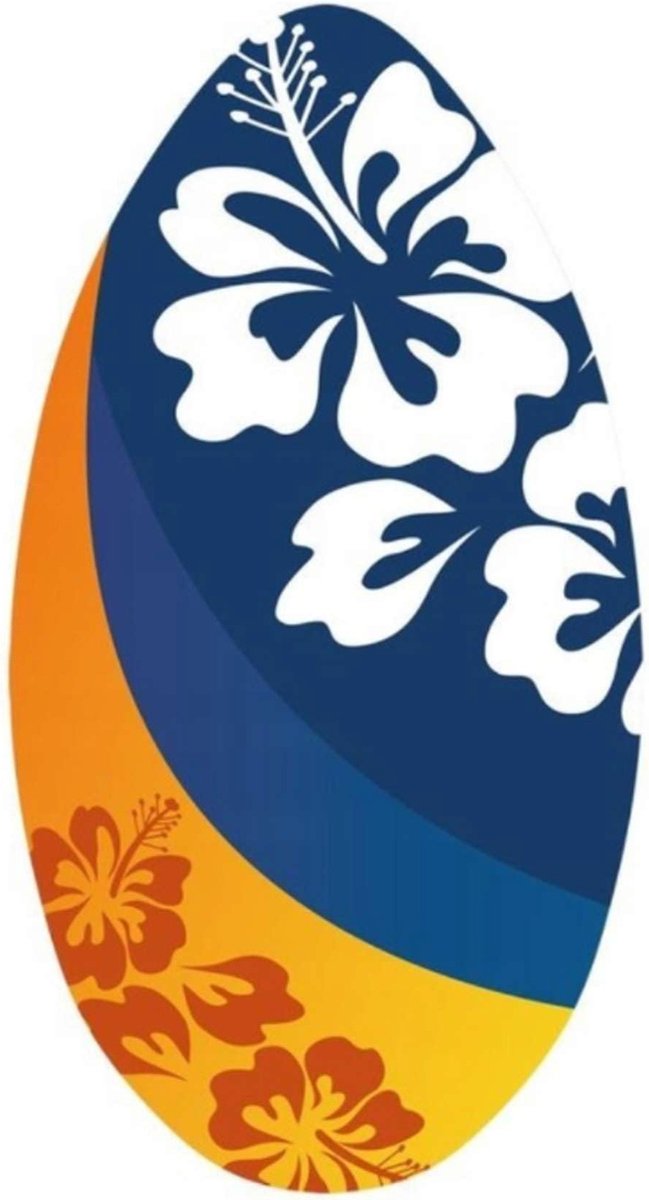 Clown games sportx skimboard flower oranje blauw 100 cm