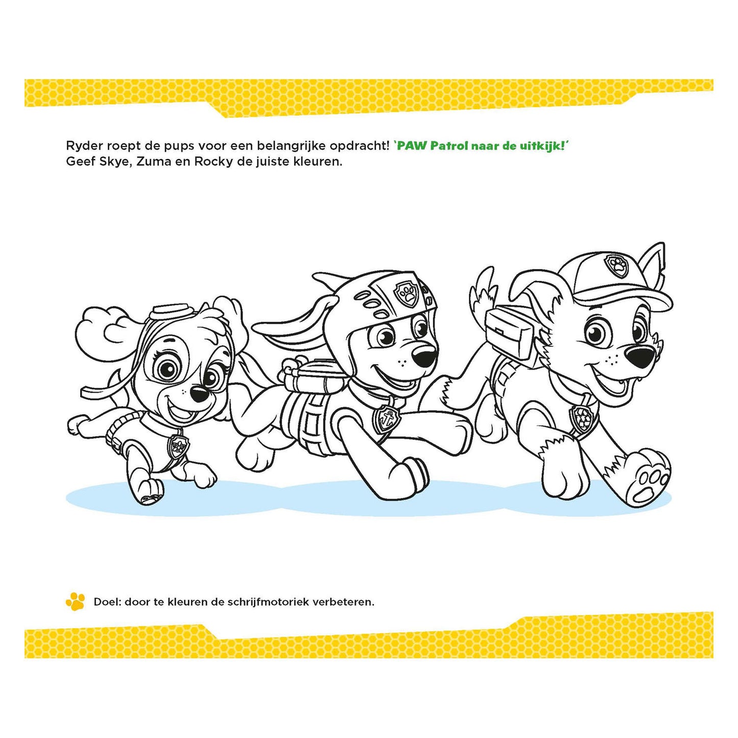 Paw patrol - kleurboek - eerste schrijfspelletjes - 3-4 jaar