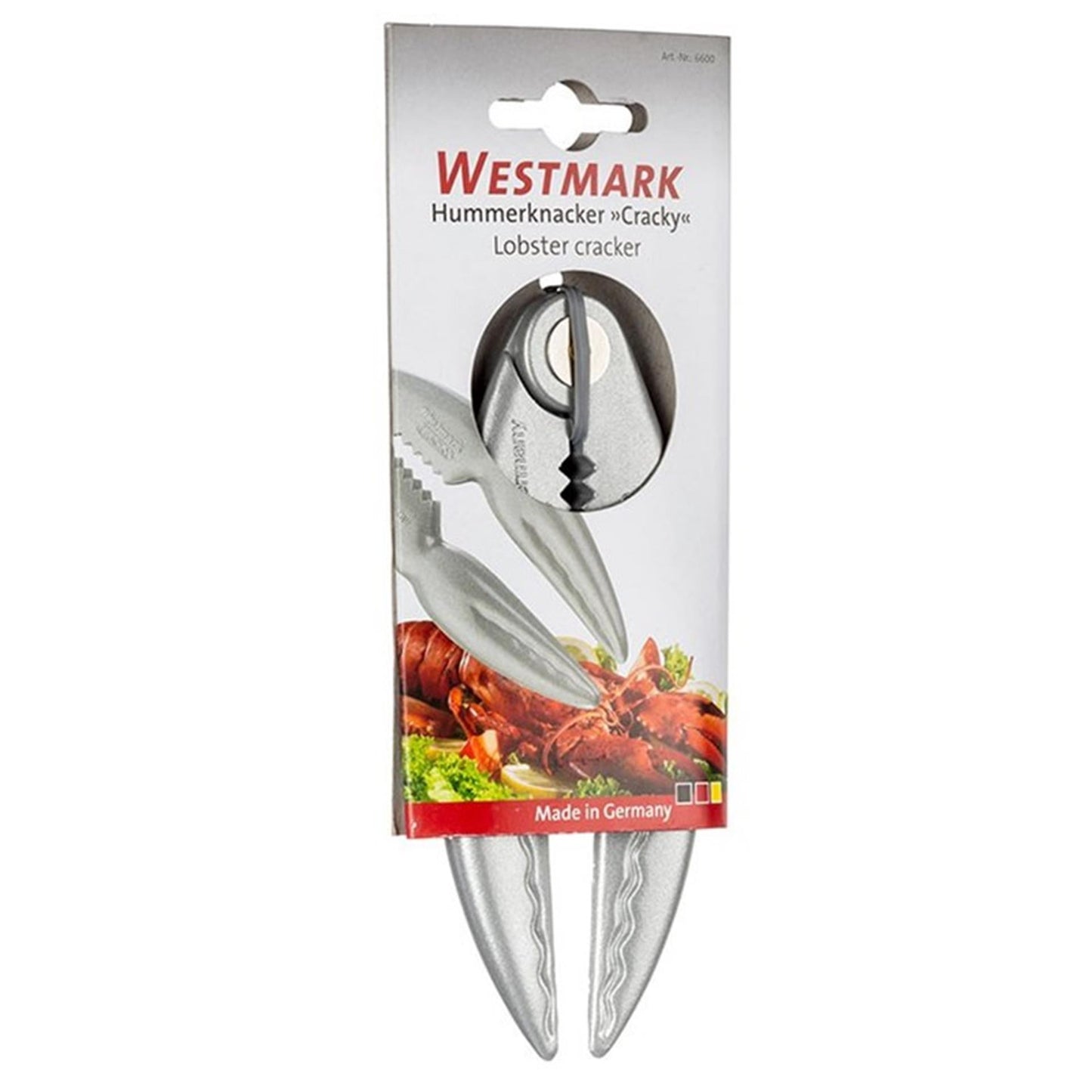 Westmark kreeftenkraker, aluminium, speciale voedselveilige coating, lengte: 14,4 cm, cracky, zilver, 66002270